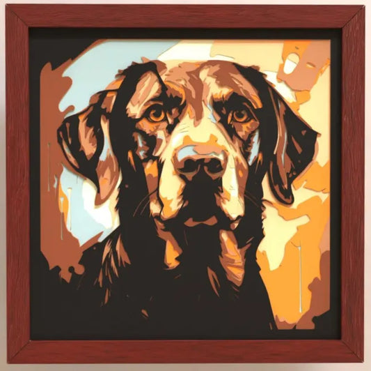 3D Labrador (Framed) Multiple Sizes